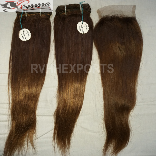 Natural Double Draw Weft Straight Human Hair With High Quality