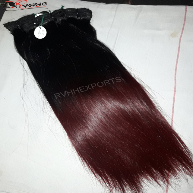 Natural Double Draw Weft Straight Human Hair With High Quality