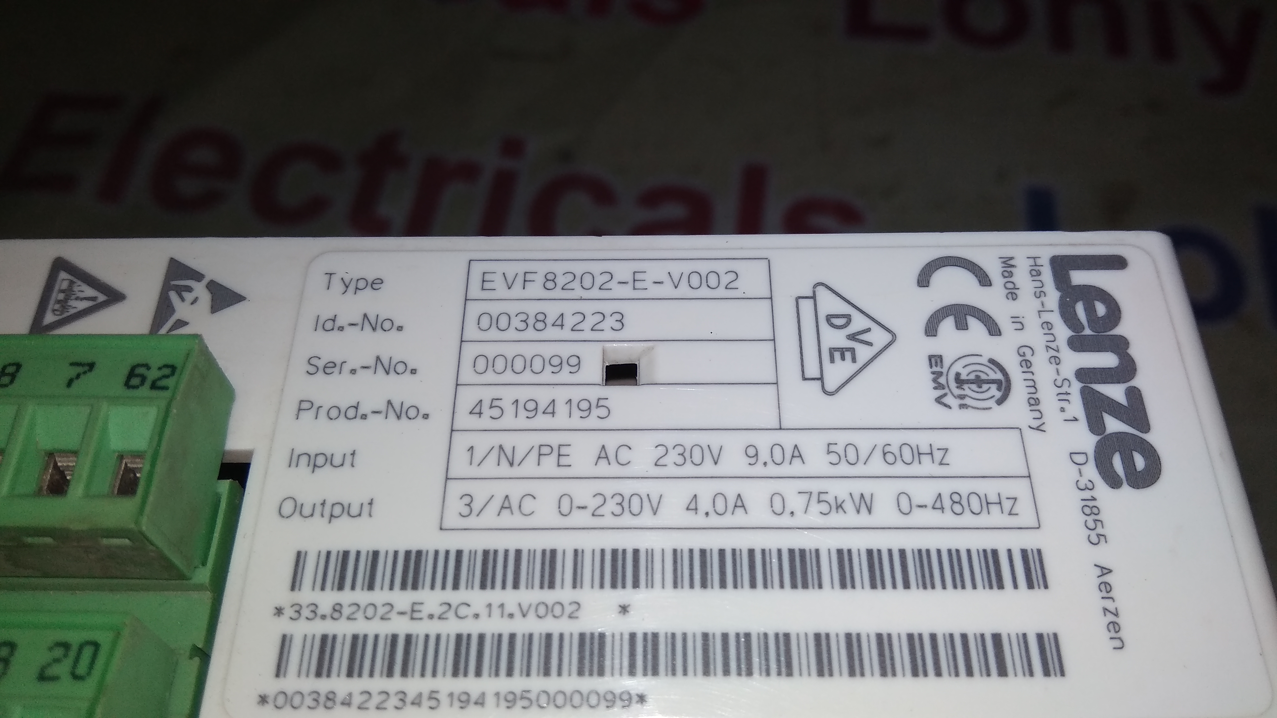 Lenze Servo Drive Evf8202-e-v002