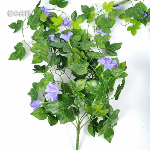 Morning Glory Artificial Flower Leaves Wall Hanging