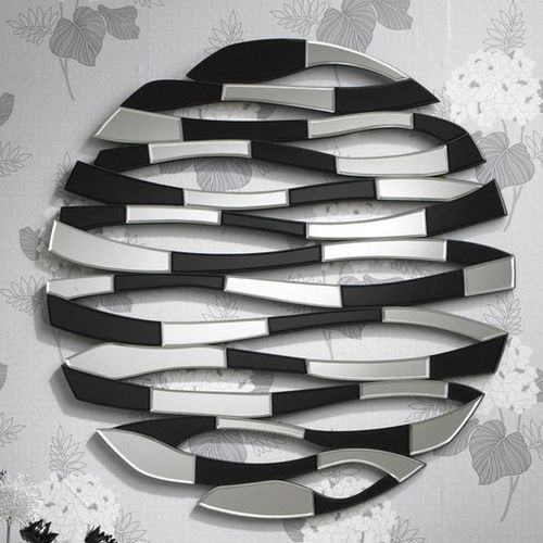 Silver And Black Decorative Wall Mirror