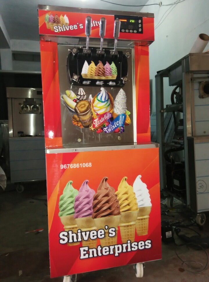 Line Pan Ice Cream Machine