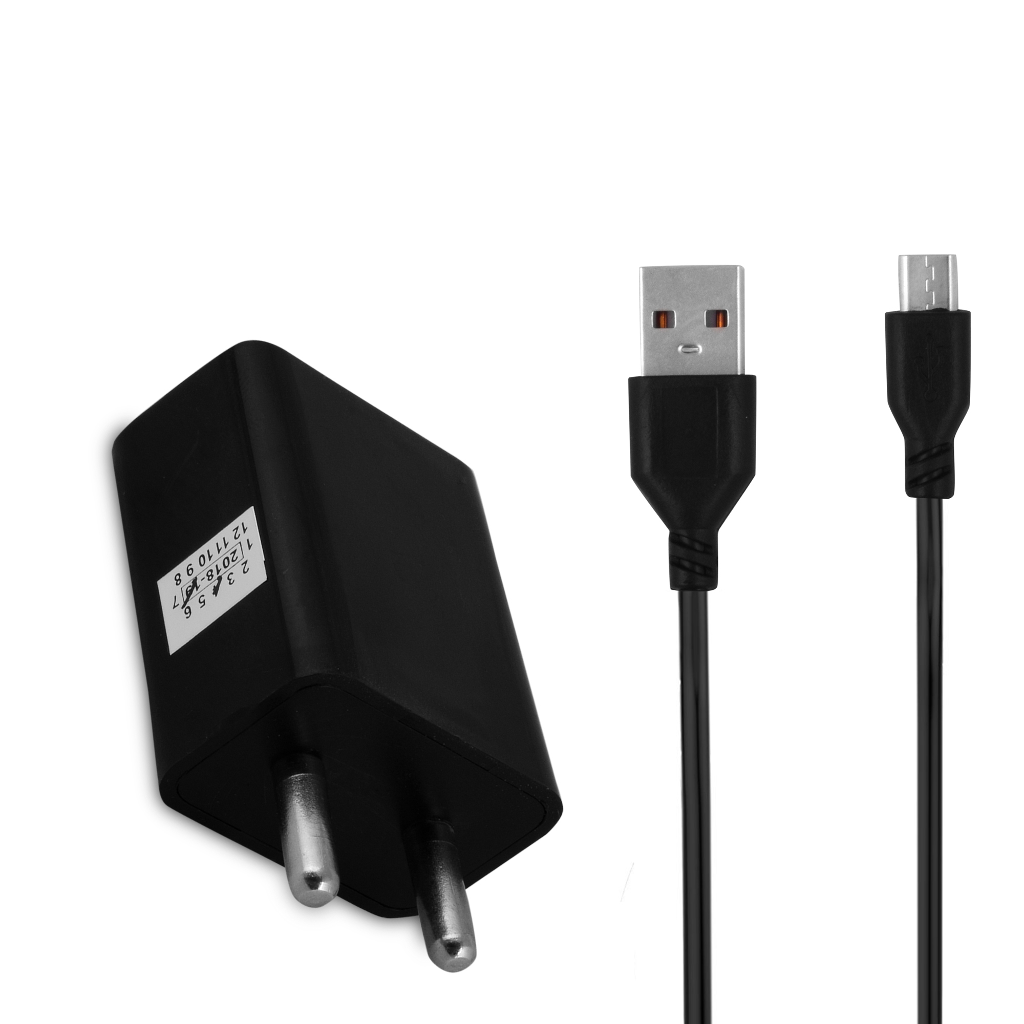 2.2amp Fast Quick Double Usb Charger With Cable - White C Type Cable, 1 Hour Full Battery Backup, Flip Design, 1 Year Warranty, Android Compatible