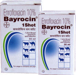Bayrocin 1 Shot 30Ml-Enrofloxacin 100Mg+Benzyl Alch Ingredients: Chemicals