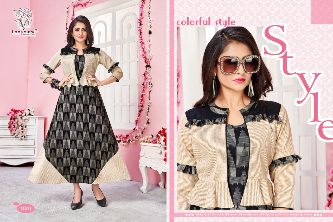 Designer Handloom Cotton Ikkat Long Kurti