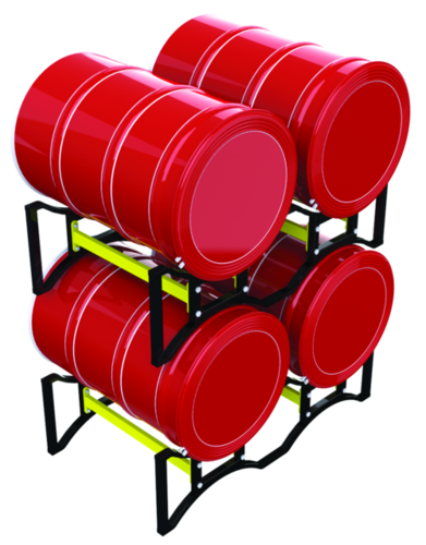 Black & Yellow Steel Drum Pallet
