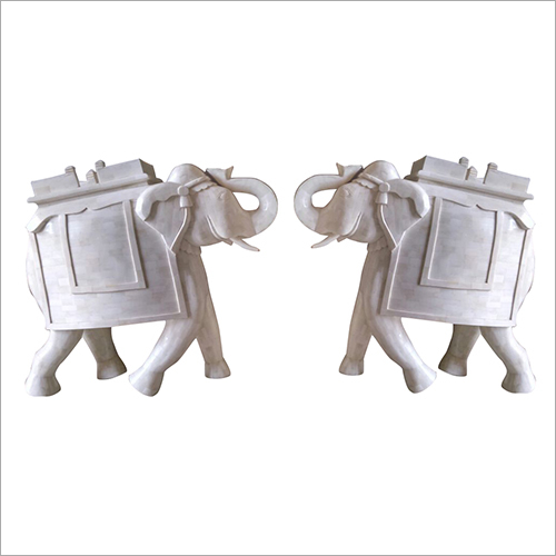 ठोस अस्थि हाथी की मूर्ति