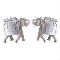 ठोस अस्थि हाथी की मूर्ति