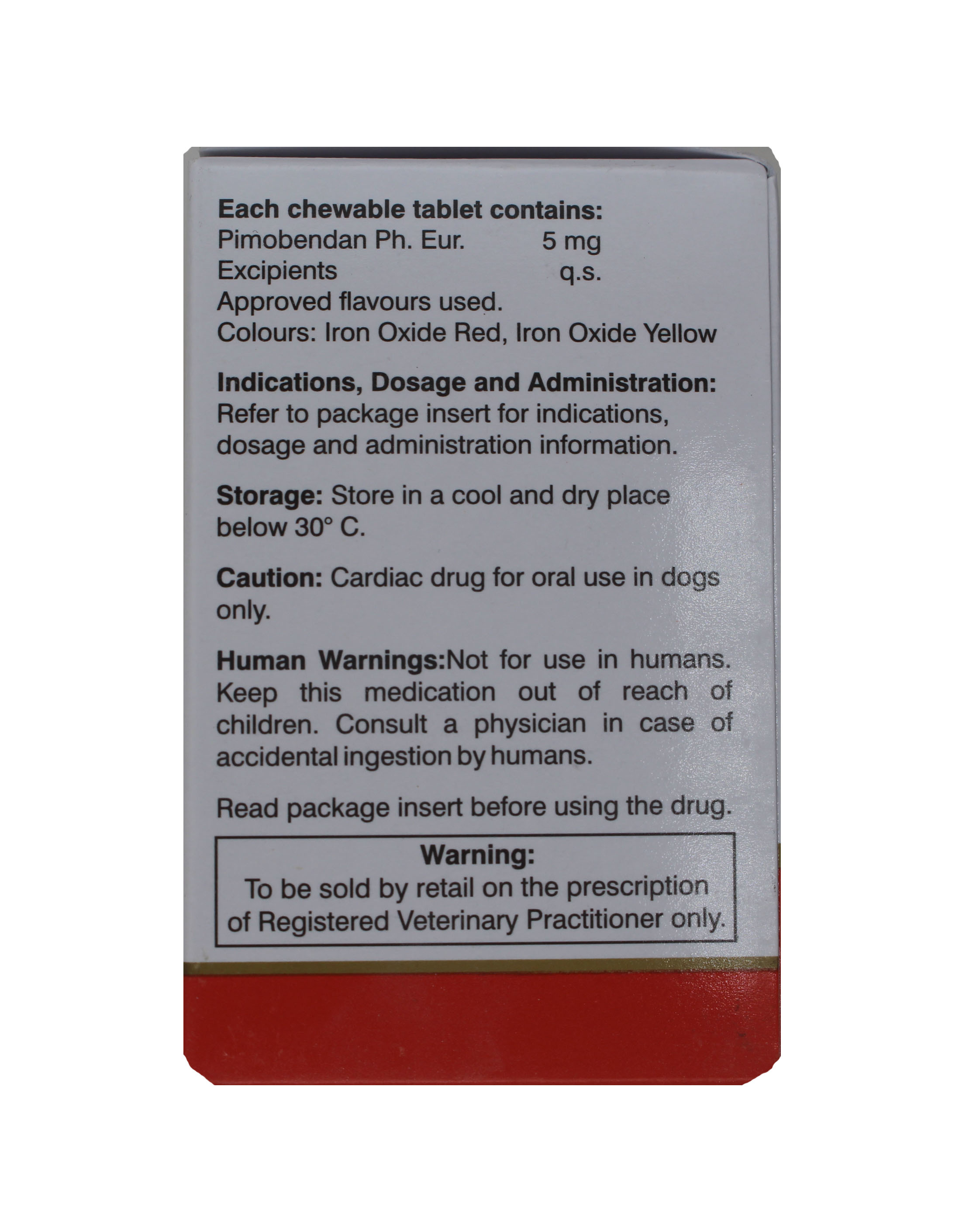Safeheart 10mg Pimobendan Ingredients: Chemicals