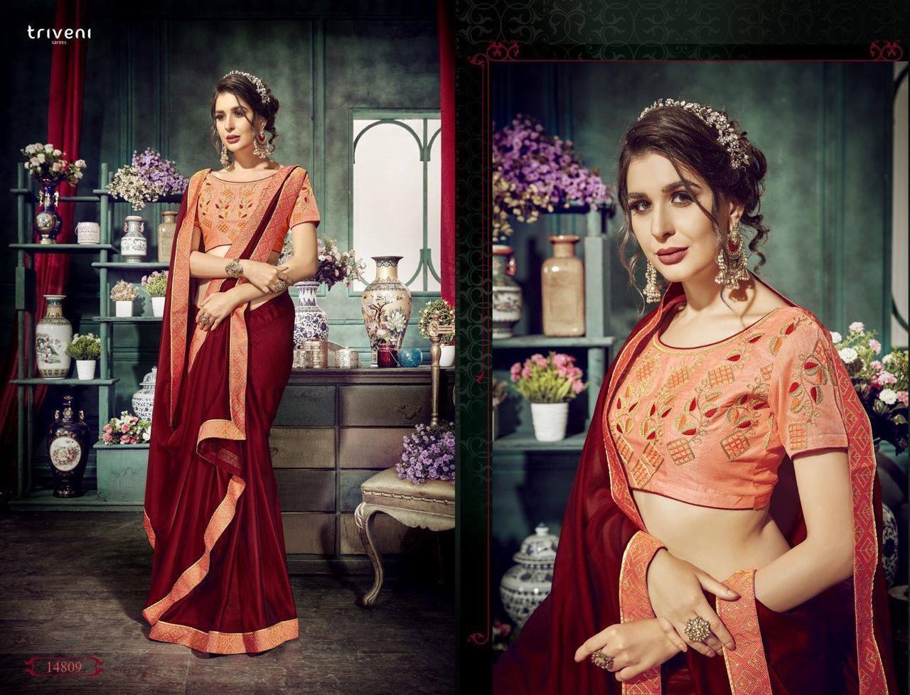 Multy Embroidery Designer Saree