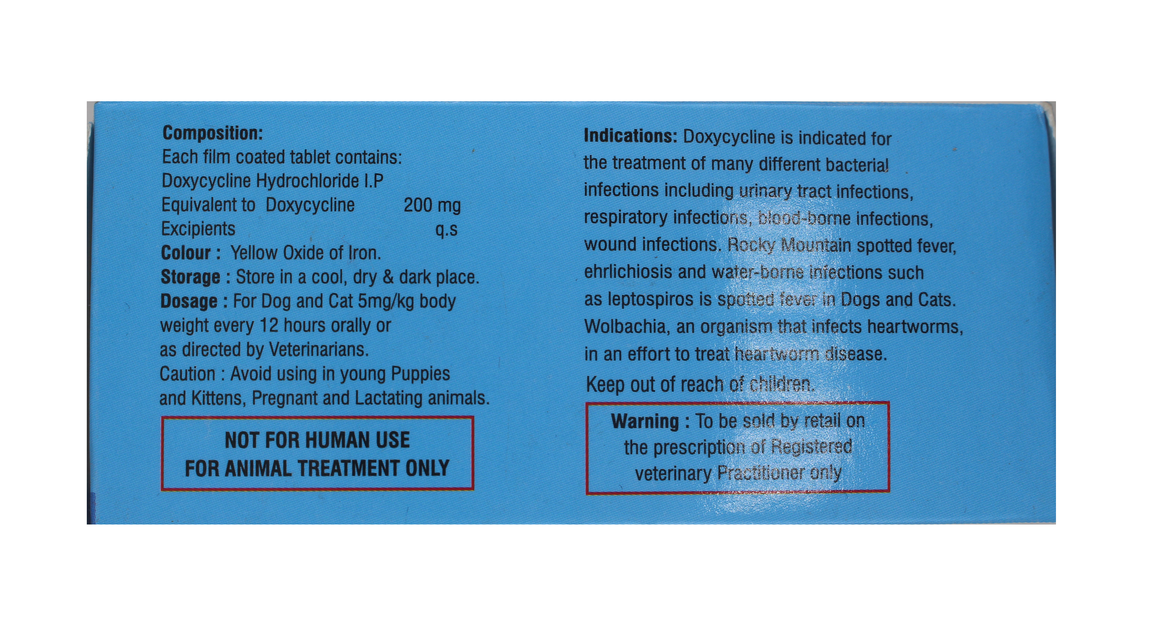 Doxycycline Hyaclate - 300mg Tetracycline Antibiotic Tablets | Effective Against Bacterial Infections, Safe For Dogs And Cats, Store In Cool, Dry Place