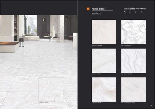 Glazed Vitrified Tiles - Ceramic & Porcelain, Interior Floor Tiles, Gloss & Matt Finish | Antibacterial, Non-slip, Wear-resistant Features
