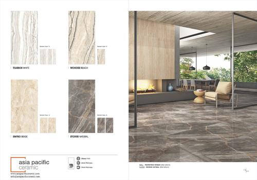 Marble Slab Tiles - Ceramic & Porcelain Floor Tiles, Interior Use In Gloss, Matt, Rustic, Satin Finishes | Antibacterial, Non-slip, Wear-resistant