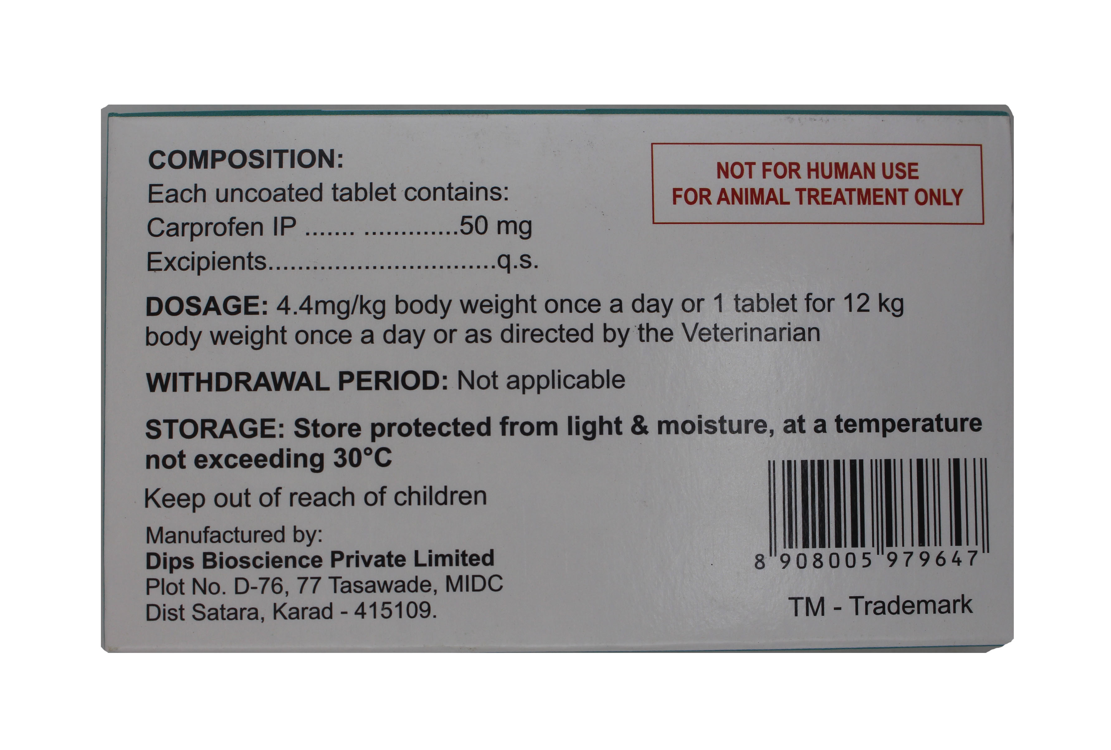 Dolocarp 50mg-carprofen 50 Mg Ingredients: Chemicals