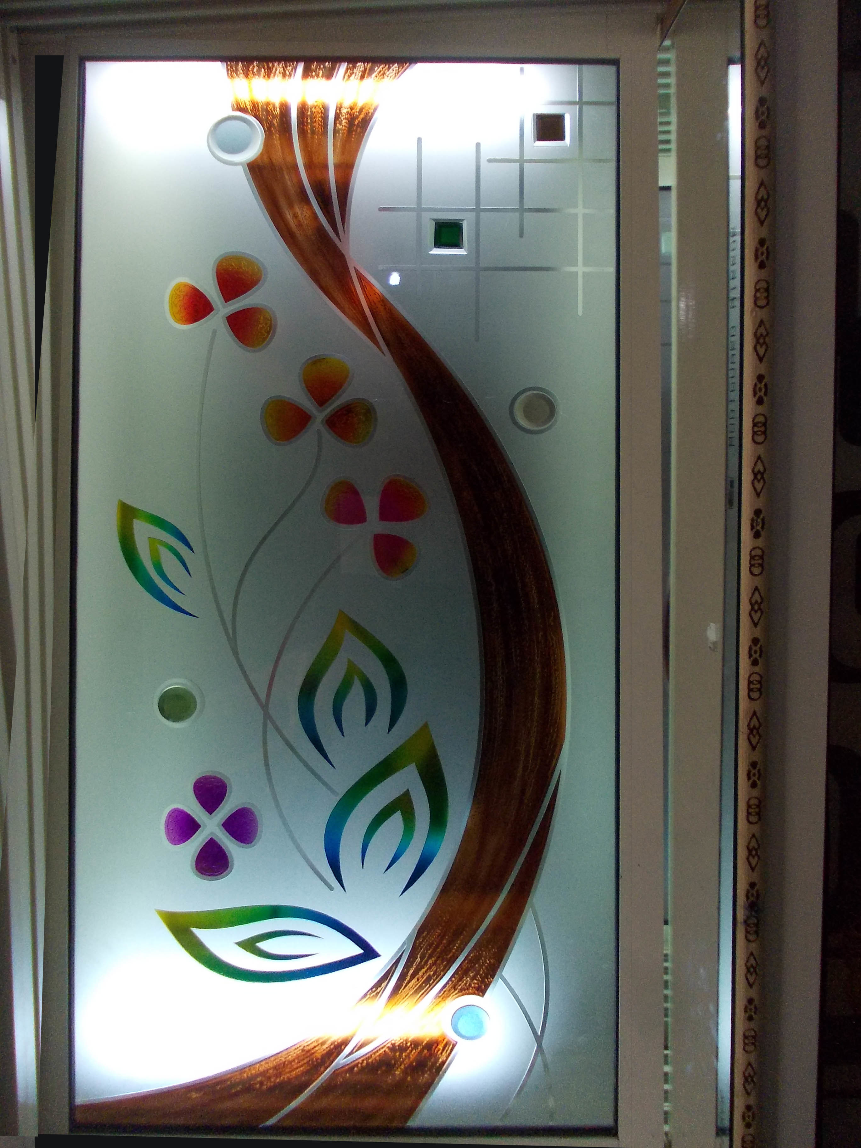 Designer Glass - Tempered Glass, Various Sizes | Clear Floral Multicolor Finish, Easy Installation, 6mm Thickness