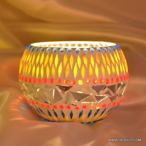 पॉलिशिंग मल्टी मोजाइक ग्लास वोटिव