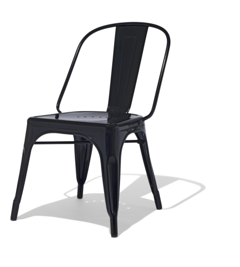 Handmade Tolix Chair In Matte Black