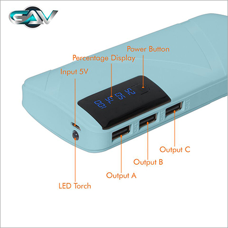 Gvpbg04r13sb Gav G04 Power Bank 13000 Mah With 3 Usb Ports With Torch Sky Blue