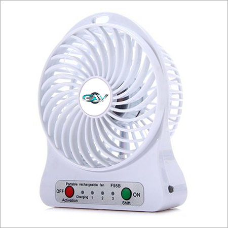 GVHSMPFWH GAV हाई स्पीड मिनी पोर्टेबल रिचार्जेबल फैन सफ़ेद