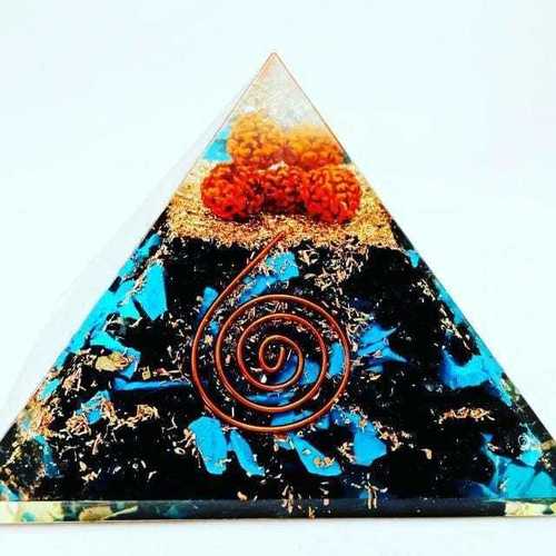 Agates Orgone Pyramid - Stone, 4 Inch Height, 60 mm Size | Promotes Healing Powers, Reduces Stress, Balances Body Systems