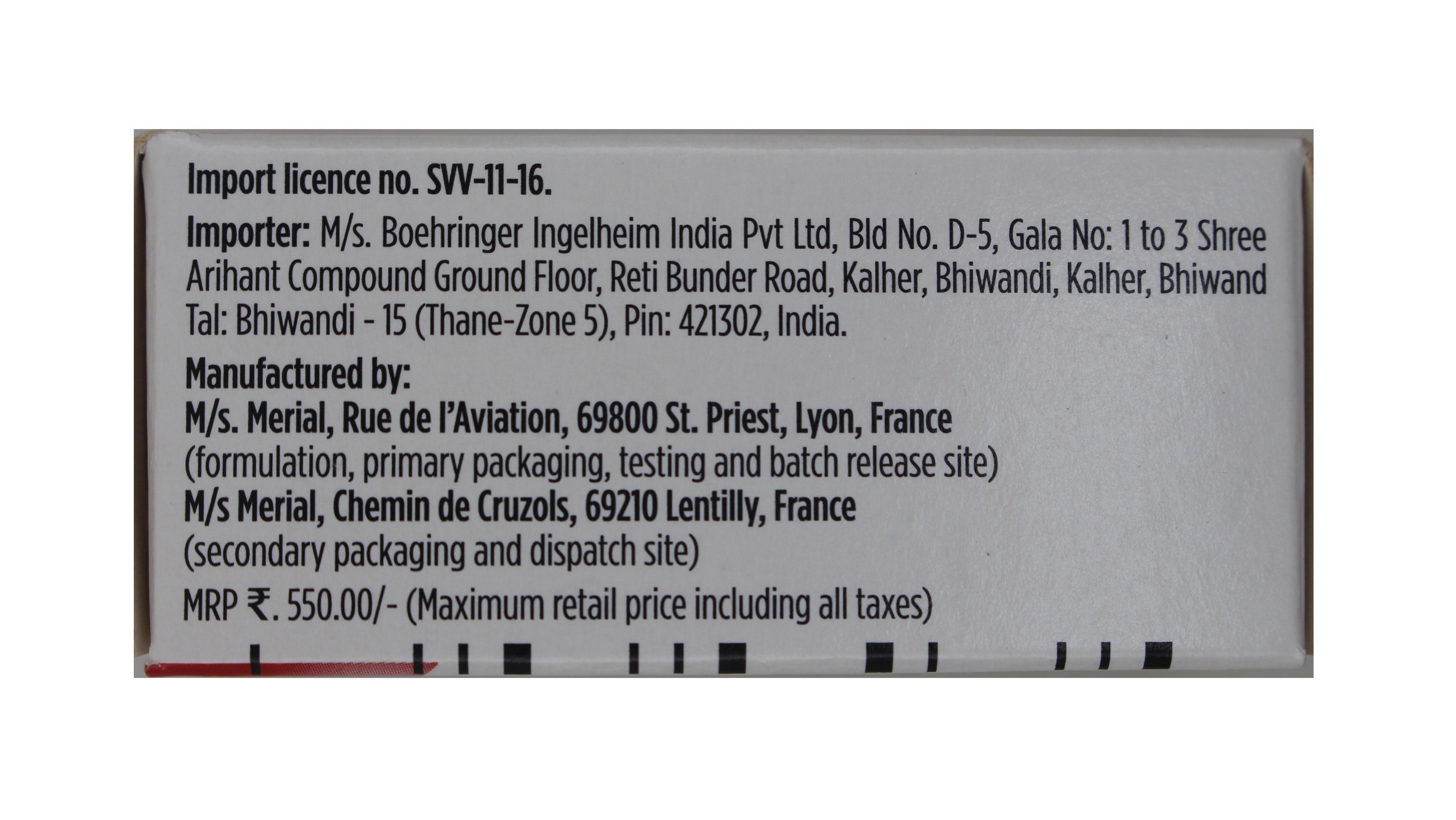 Rabisin 1ml-inactivated Rabies Antigen+alu Ingredients: Solution Compound