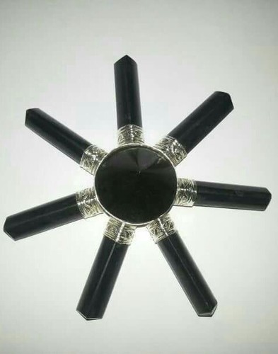 Tourmaline 7 Piece Generator - Natural Tourmaline, 3 to 3.5 Inches, Black Color | Promotes Inspiration, Balances Energies, Reduces Water Retention