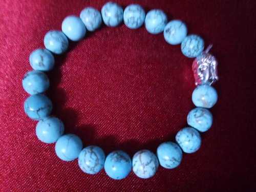 Round Brilliant Cut Turquoise Bracelet