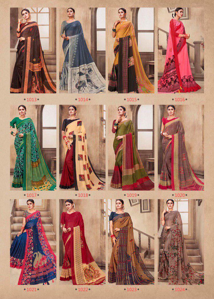 Multy Pure Chiffon Sarees