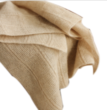 Jacquard knitted scarf