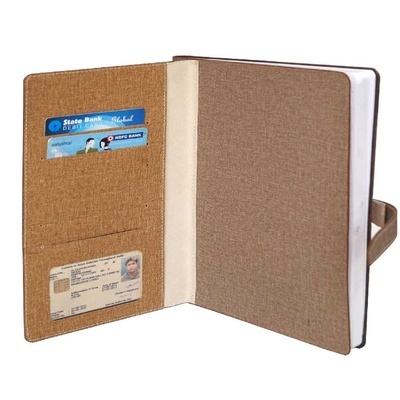 Fabric Looks Leatherette Notebook (X2002) - Binding: Sewing Binding