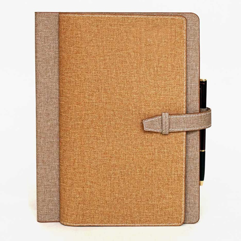 Fabric Looks Leatherette Notebook (X2002) - Binding: Sewing Binding