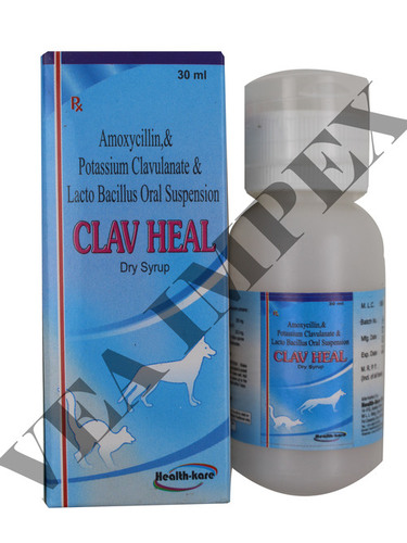 Amoxicillin/Clavulanic Acid - Liquid Veterinary Antibiotic for Bacterial Infections , Recommended for Cats, Dogs, Cattle, Pigs, and Pets