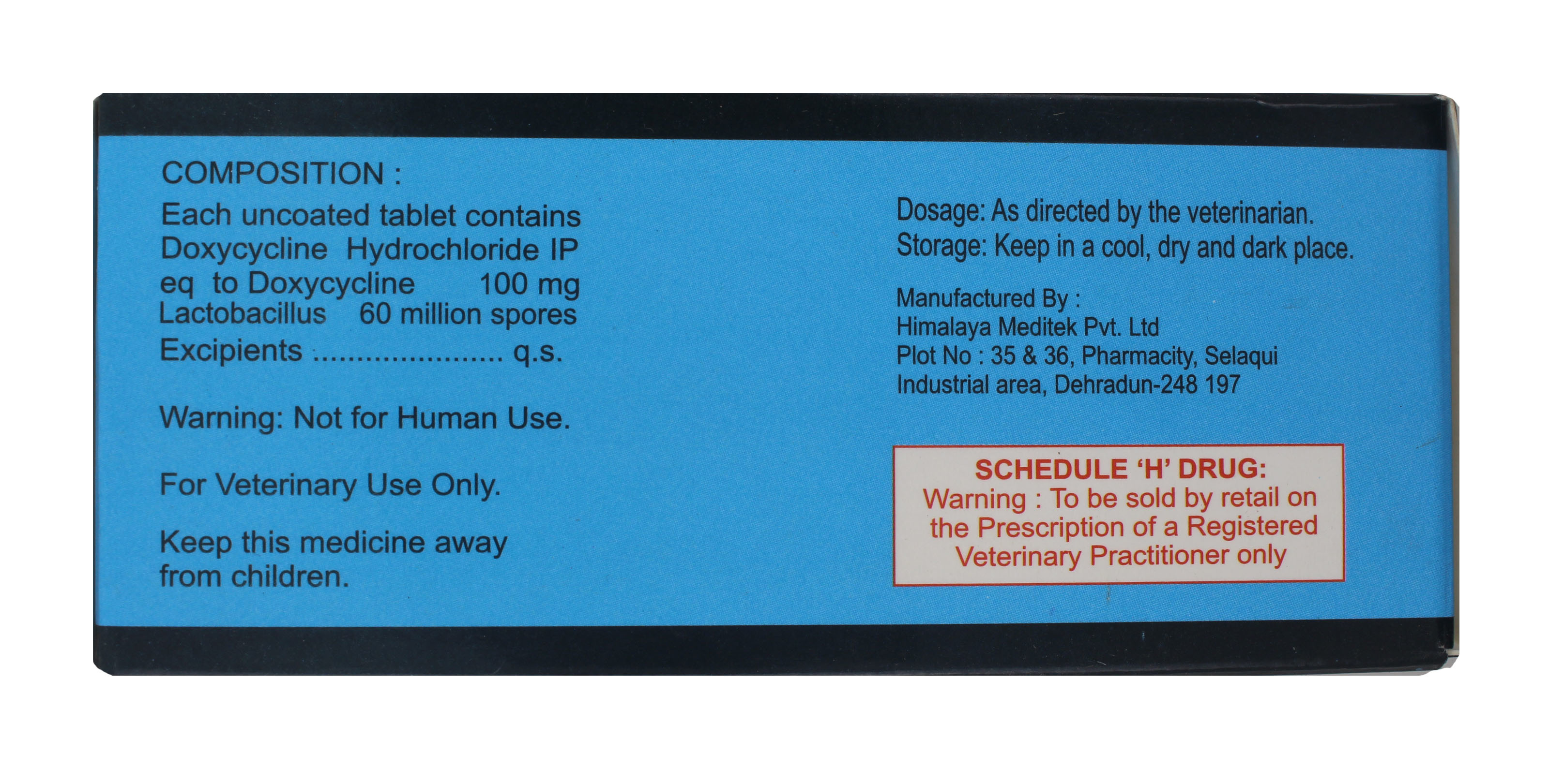 Doxyheal 100mg-doxycycline Ingredients: Chemicals