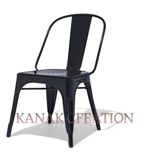 Handmade Tolix Chair In Matte Black