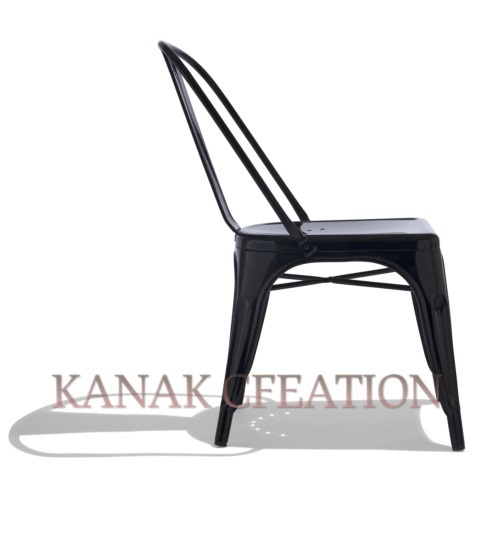Handmade Tolix Chair In Matte Black