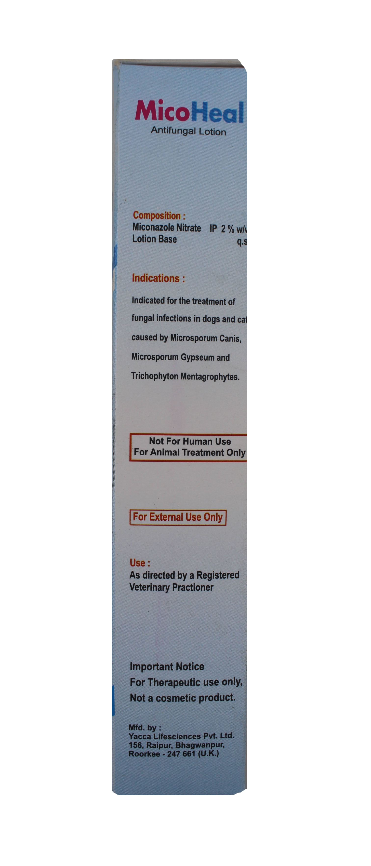 Micoheal Lotion 100ml-miconazole Ingredients: Chemicals