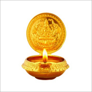 छोटा गजलक्ष्मी पीतल का दिया