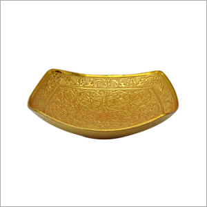 4 इंच प्याला पीतल पूजा प्लेट