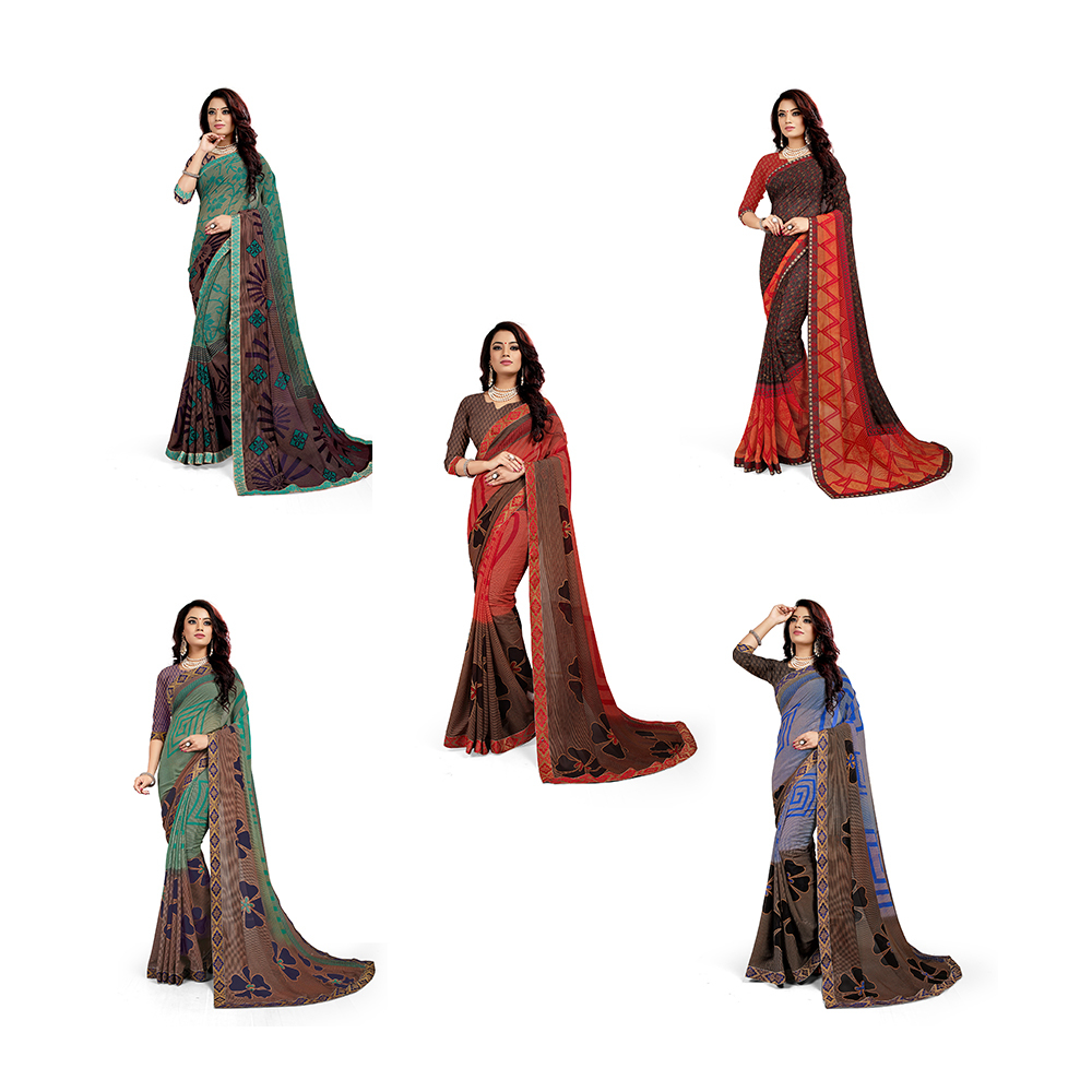 Available In 10 Colors Party Wear Saree