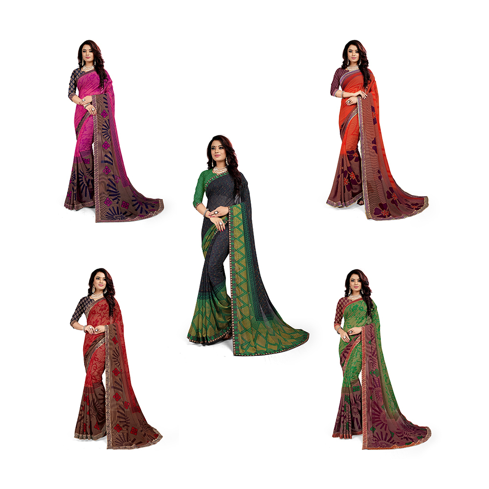 Available In 10 Colors Party Wear Saree