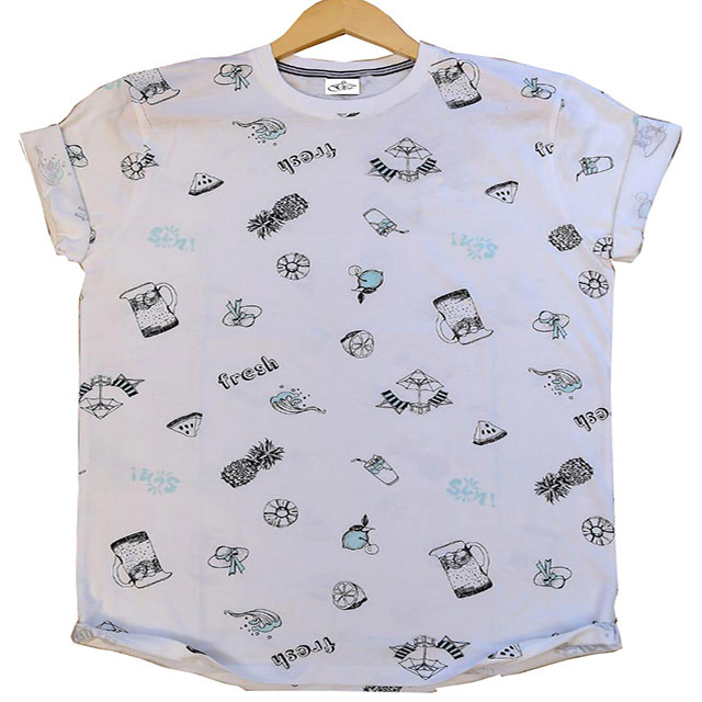 Men's T-shirt - 100% Cotton, S/m/l/xl Sizes, Blue Color, Trendy Designs With Lightweight Comfort