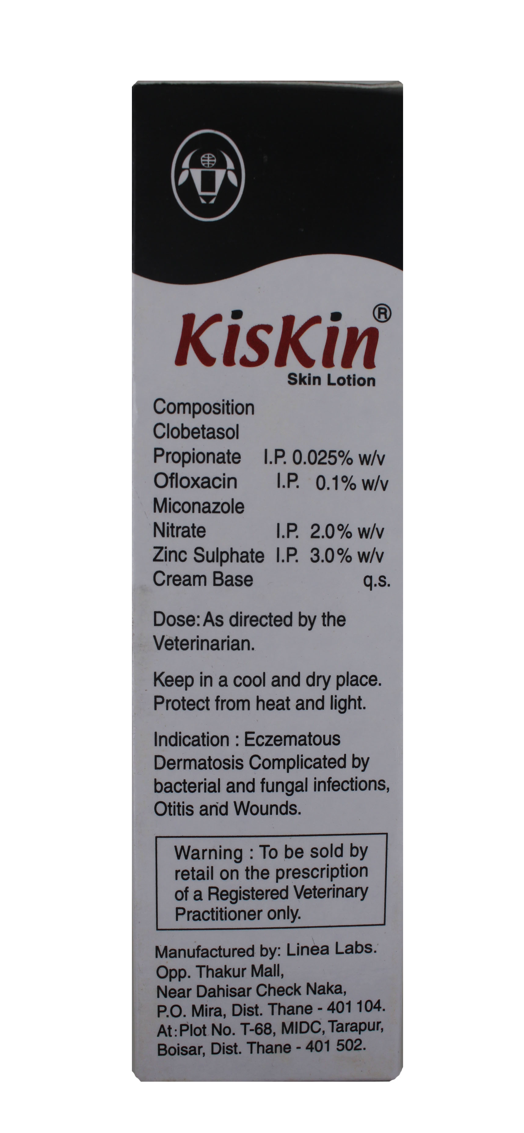 Kiskin Lotion 100ml-clobetasol Propionate+ofloxaci Ingredients: Chemicals
