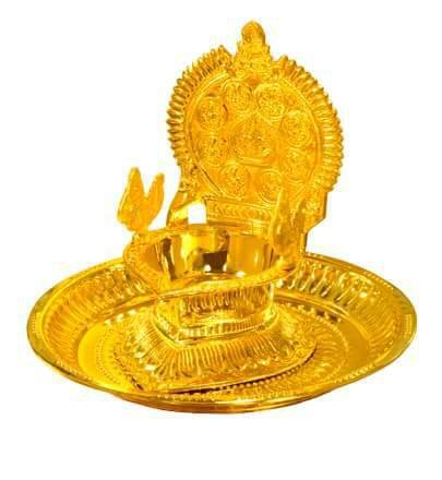 Brass Pooja Thali Set - Lightweight, Glossy Finish | Elegant Design For Spiritual Use