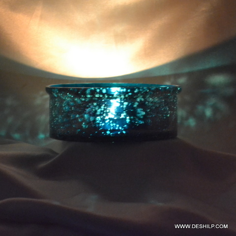 White Colored Small T Light Candle Holder - Color: Green