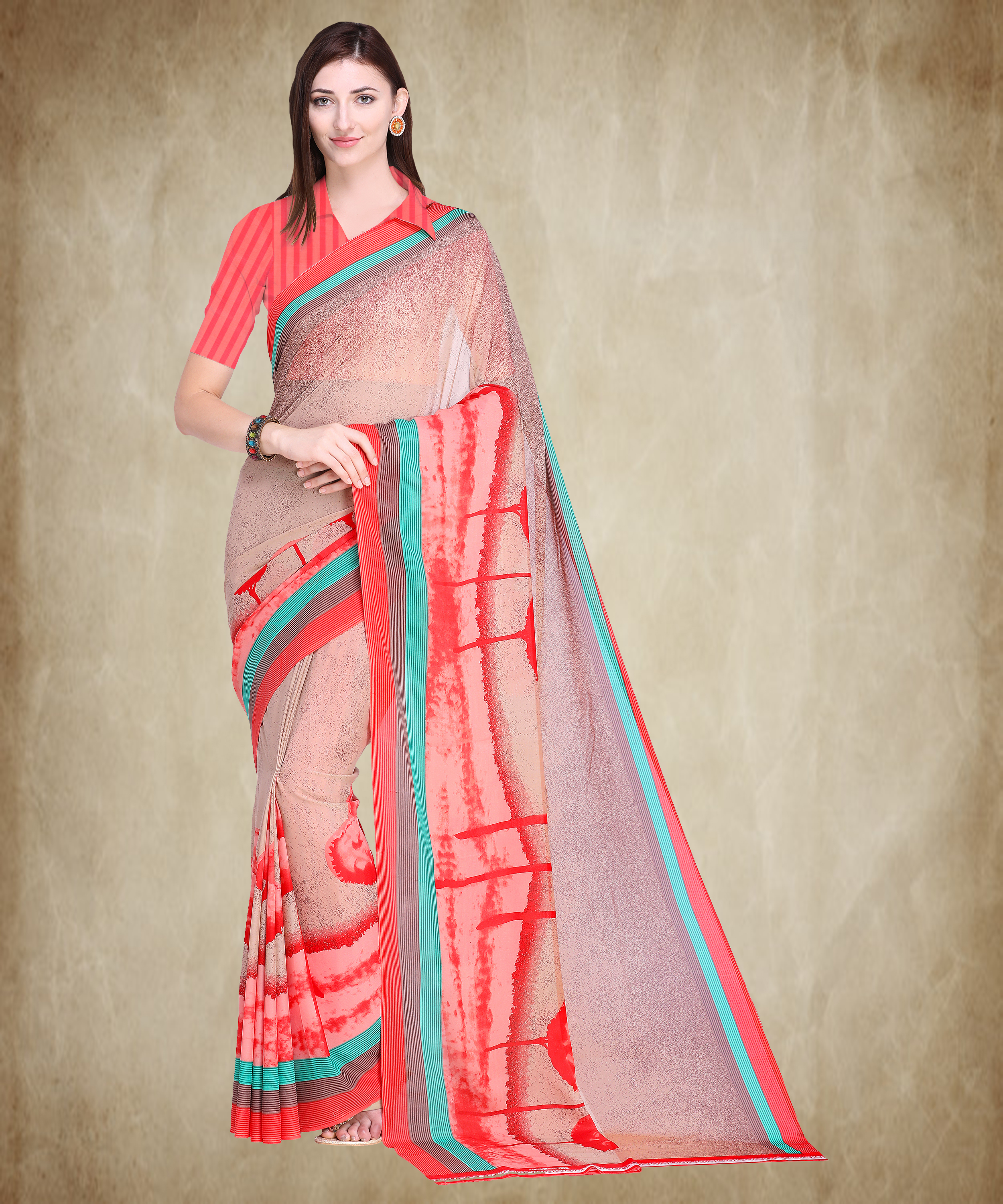 Georgette Georegtte Printed Saree
