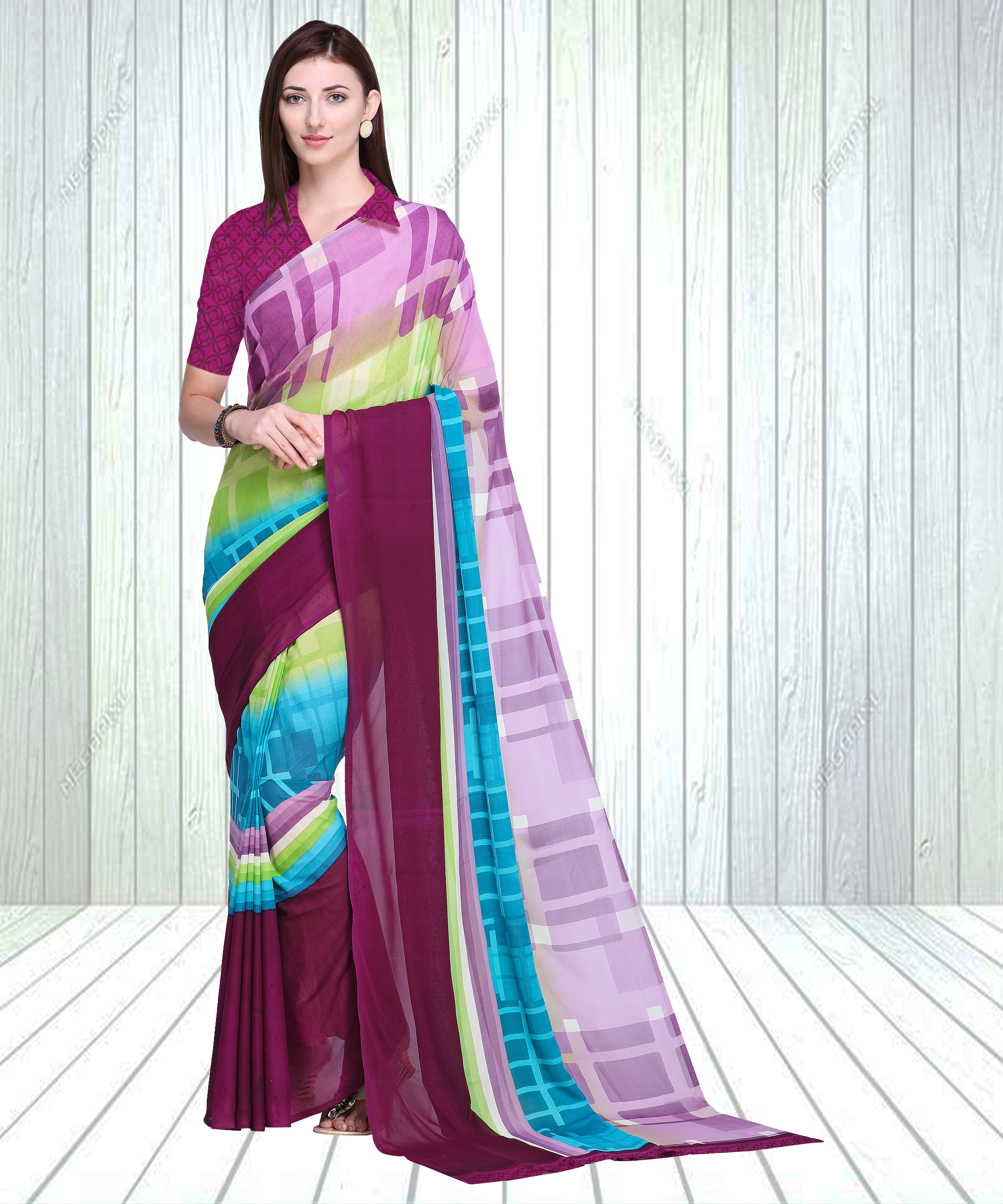 Georgette Georegtte Printed Saree