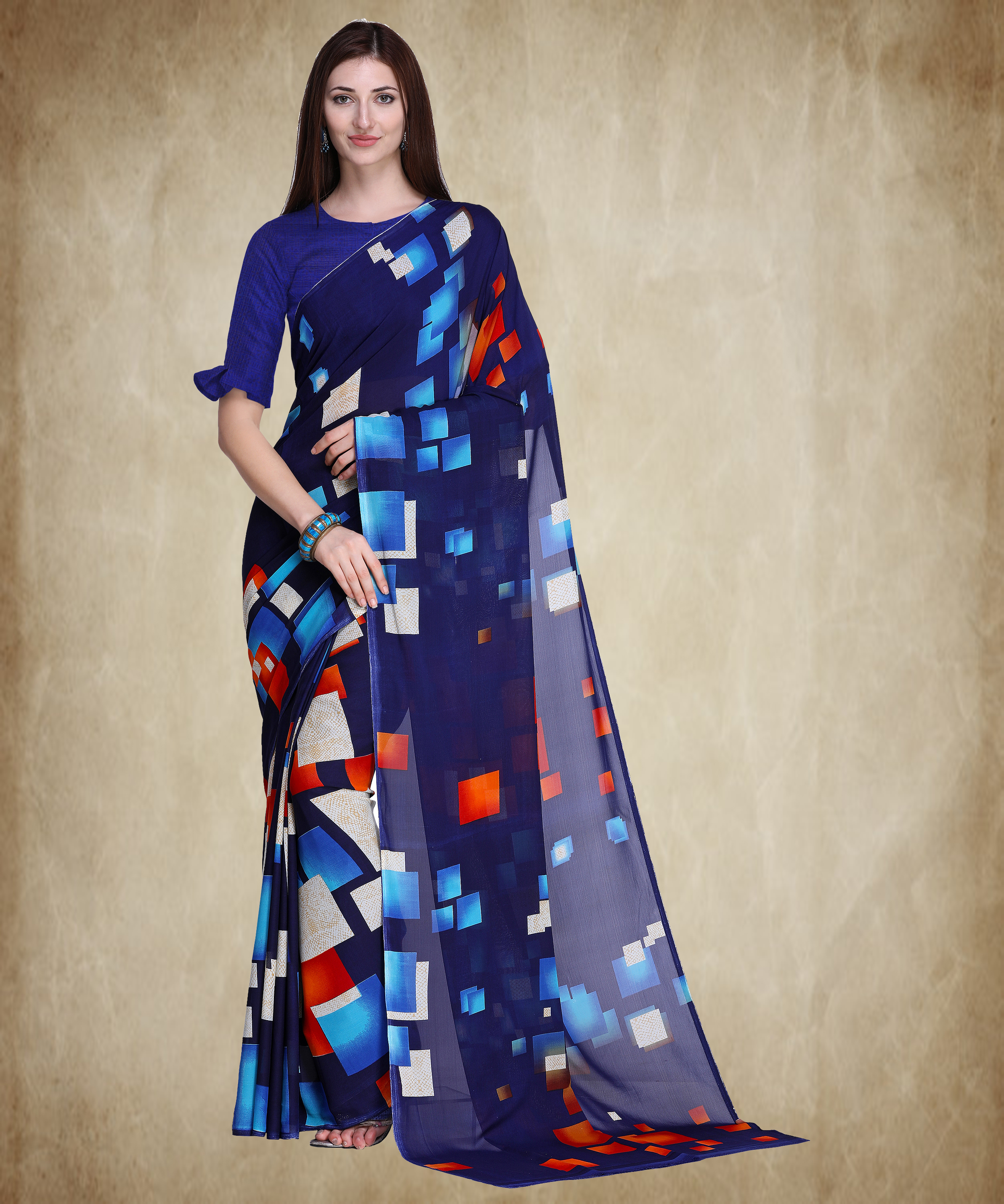 Georgette Georegtte Printed Saree