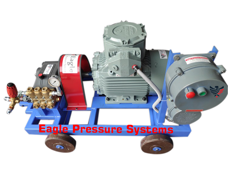 High Pressure Jet Pump - 750 Bar Maximum Pressure, 50 Lpm Flow Rate | Electric Power, Blue Finish, Complete With Accessories And Control Panel