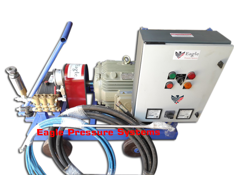 High Pressure Jet Pump - 750 Bar Maximum Pressure, 50 Lpm Flow Rate | Electric Power, Blue Finish, Complete With Accessories And Control Panel