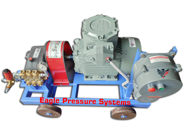 High Pressure Jet Pump - 750 Bar Maximum Pressure, 50 Lpm Flow Rate | Electric Power, Blue Finish, Complete With Accessories And Control Panel